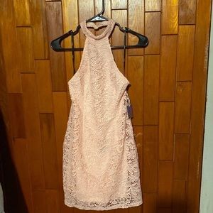 Pink lace halter